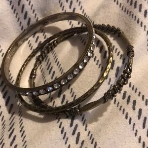 Bronze colored bracelet set of 3